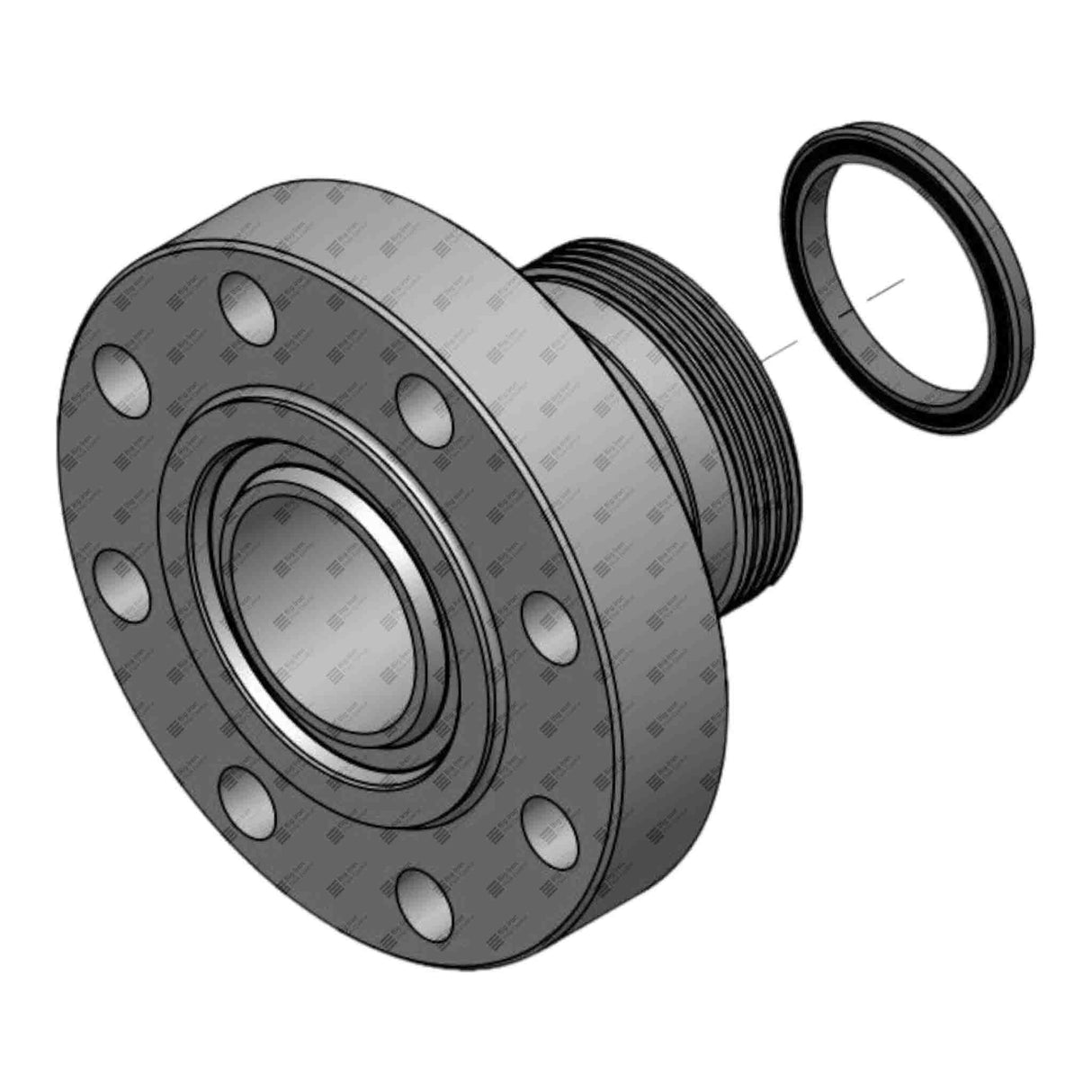 Flange Adapter, 4-1/16" 10M x 4" 1002 F, 4-1/16" ID, 10000 psi, STD Service