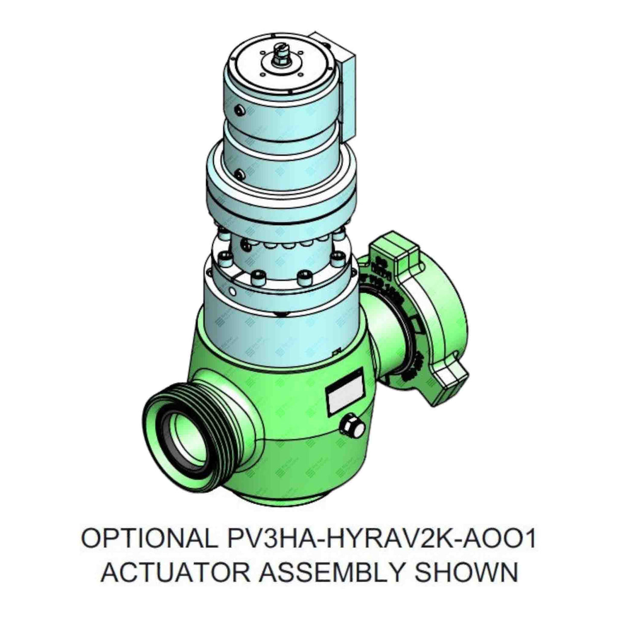 Plug Valve, Hydraulic, TE, 3" Fig 1502 MxF, 10000 psi, Sour Service